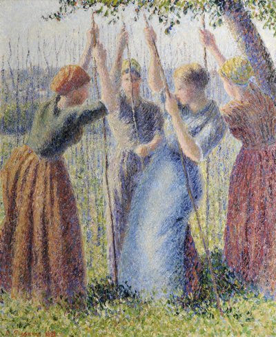 Boerinnen planten rammen door Camille Pissarro