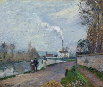 De Oise bij Pontoise door Camille Pissarro