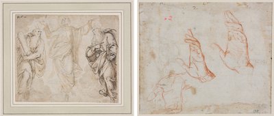 De Transfiguratie (recto); Studie van Handen (verso) door Camillo Procaccini