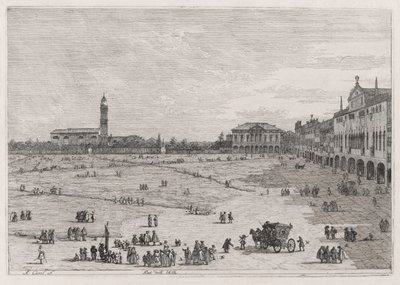 Prato della Valle, uit de serie Vedute door Canaletto (Giovanni Antonio Canal)