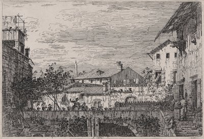 Het terras, uit de serie Vedute (Gezichten) door Canaletto (Giovanni Antonio Canal)