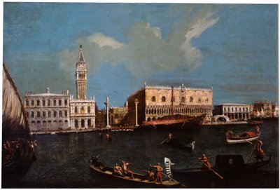 Groot Kanaal, Piazzetta en Dogepaleis in Venetië, 18e eeuw door Canaletto,