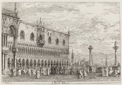 La Piera del Bando. V. [rechtsonder] door Canaletto
