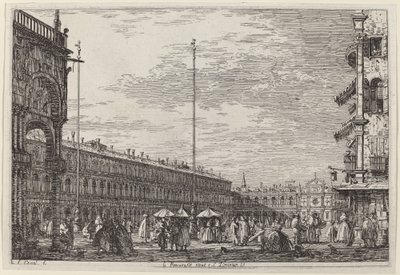 Le Procuratie niove en S. Ziminian V. door Canaletto