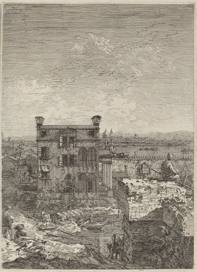 Het huis met de peristyle, 1741 door Canaletto
