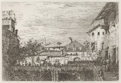 Het Terras [rechtsonder], ca. 1735-1746 door Canaletto