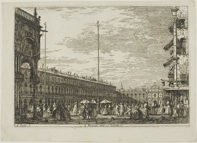 le Procuratie niove e S. Ziminian V., uit Vedute door Canaletto