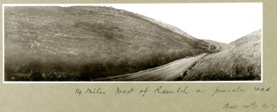14 mijl ten westen van Ramleh op de Jeruzalemweg, 14 december 1917 door Capt. Arthur Rhodes