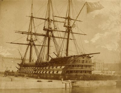 H.M.S. Hertog van Wellington door Capt. Linnaeus Tripe