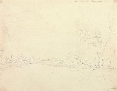 Verre uitzicht op Beaulieu, Hampshire door Capt. Thomas Hastings