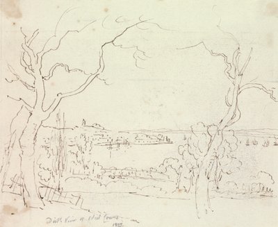 Verre uitzicht op West Cowes, Isle of Wight door Capt. Thomas Hastings