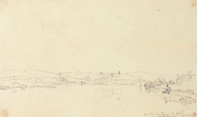 Op de Medina bij Cowes, Isle of Wight door Capt. Thomas Hastings