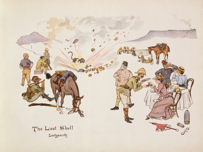 De Laatste Granaat, Ladysmith, uit The Leaguer of Ladysmith, 1900 door Captain Clive Dixon