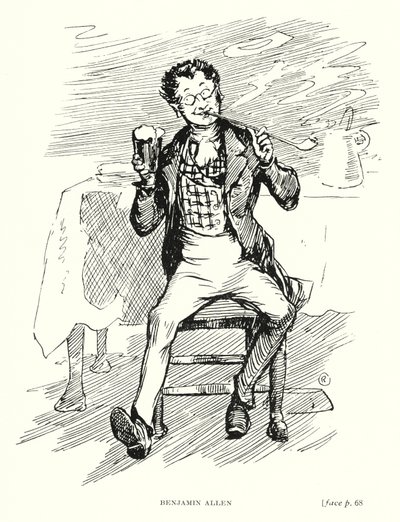 Dickens personage: Benjamin Allen (litho) door Captain Edward Henry Handley Read