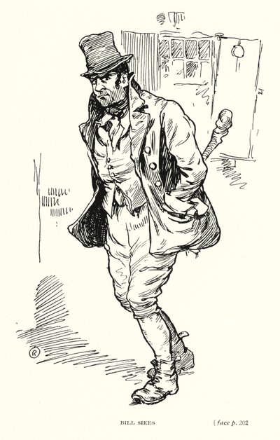 Dickens personage: Bill Sikes door Captain Edward Henry Handley Read