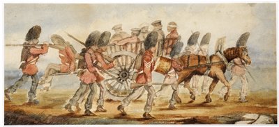 De gewonden worden van het veld van Inkermann vervoerd door Captain Hedley Vicars