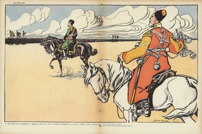 Bezoek van president Loubet aan Rusland, illustratie voor Le Rire door Caran d Ache