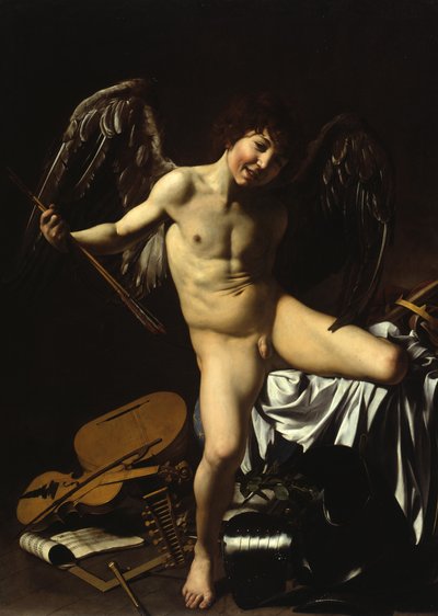 Duits: Amor als Sieger Amor Vincit Omnia door Caravaggio
