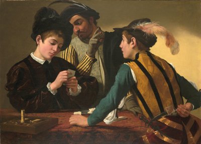 De kaartenharpen door Caravaggio