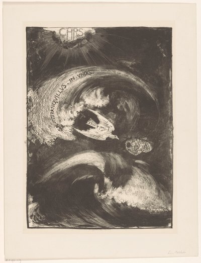 Duif in storm door Carel Adolph Lion Cachet