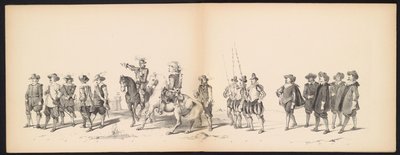 Maskerade van de Leidse studenten, 1850 (plaat 2) door Carel Christiaan Antony Last