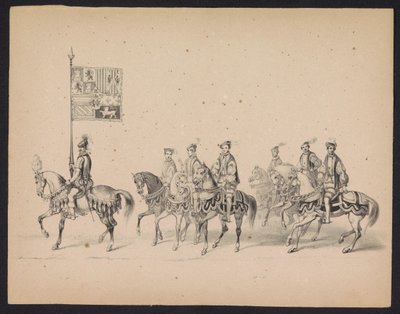 Maskerade van de Utrechtse studenten, 1846 (plaat 15) door Carel Christiaan Antony Last