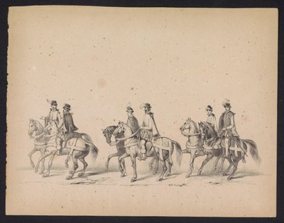 Maskerade van de Utrechtse studenten, 1846 (plaat 5) door Carel Christiaan Antony Last