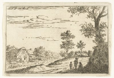 Landschap met boerderij door Carel Frederik Bendorp (I)