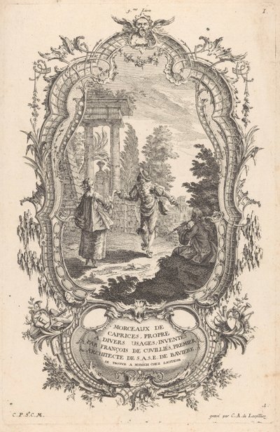 Dansend paar door Carl Albert von Lespilliez