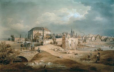 De Aischbrug bij Höchstadt door Carl August Lebschee