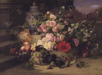 Fruit- en bloemenstilleven door Carl Balsgaard