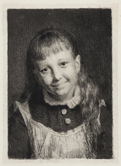 Het lachende meisje. Portret van Ida Alma Bloch door Carl Bloch