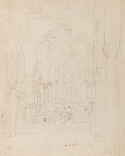 Sicilië: Cappella Palatina, Palermo, c.1850 door Carl Friedrich Heinrich Werner