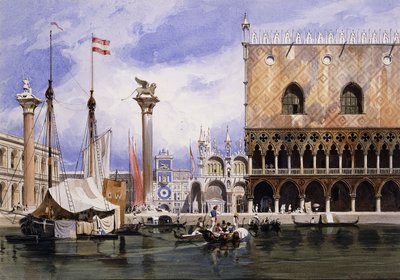 De Piazzetta di San Marco, Venetië door Carl Friedrich Heinrich Werner