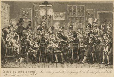 Een beetje goede waarheid; Tom, Jerry en Logic genieten van het lied, plezier en fratsen in de Cock and Hen Club door Carl Georg Adolph Hasenpflug