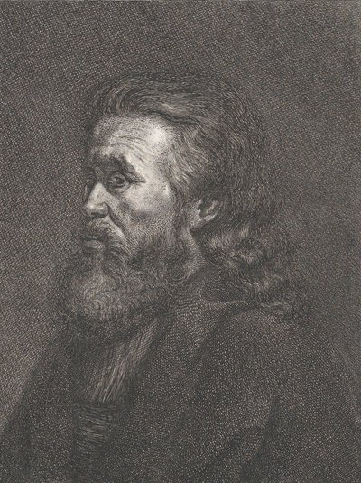 Portret van een oude man met een baard door Carl Gottlieb Rasp