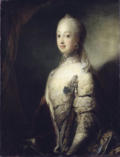 Portret van Sophia Magdalena van Denemarken, koningin van Zweden door Carl Gustaf Pilo