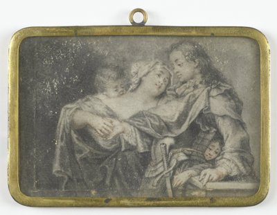 Een jonge vrouw die een krijgsman afleidt terwijl een van haar kinderen hem berooft door Carl Gustav Klingstedt (attributed to)