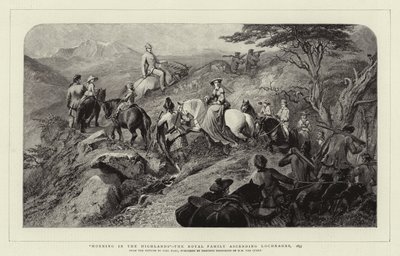 Ochtend in de Hooglanden, de koninklijke familie beklimt Lochnagar door Carl Haag