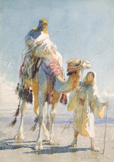 De sjeik en zijn gids, 1874 door Carl Haag