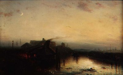 Avond bij maanlicht door Carl Hilgers