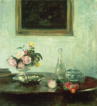Stilleven met rozen door Carl Holsoe