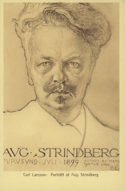 August Strindberg (1849-1912), Zweedse toneelschrijver, romanschrijver, dichter en kunstenaar, 1899 door Carl Larsson
