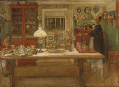 Klaar voor een Spel door Carl Larsson