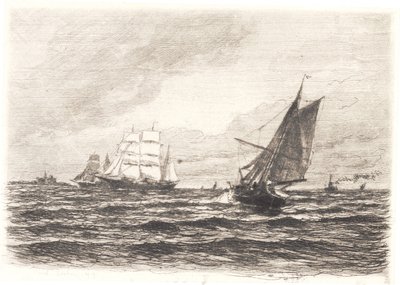 Frisse bries in de zeestraat door Carl Locher