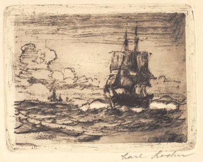 In de Noordzee door Carl Locher