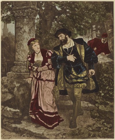 Faust en Margaretha door Carl Ludwig Friedrich Becker
