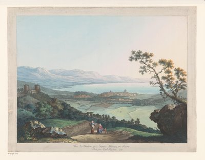 Gezicht op Genève door Carl Ludwig Hackert