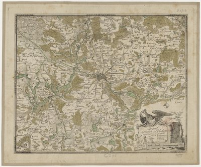 Regio bij Berlijn en Potsdam (col.) - Oesfeld 1778 door Carl Ludwig von Oesfeld