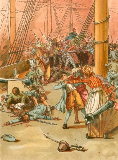 Aangevallen door piraten door Carl Marr